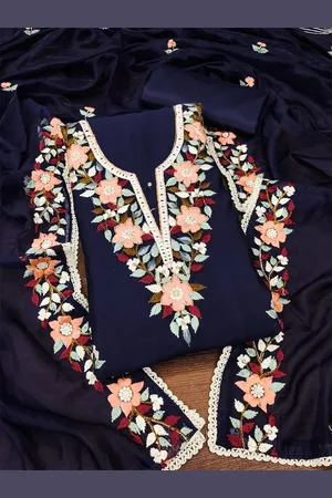 Ishin Embroidered Unstitched Dress Material