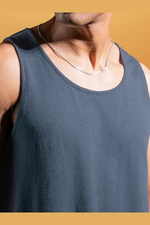 DaMENSCH Statement Waffle Premium Waffle Texture Colours by High IQ Dyes Tank Tops