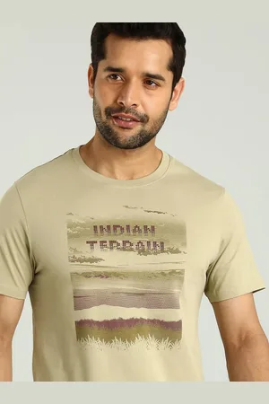Indian Terrain Men Graphic Printed Round Neck T-shirt