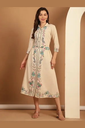 Tulsattva Printed Pure Cotton Shirt With Skirt Co-Ords