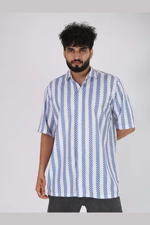 Brown brothers Relaxed Geometric Printed Spread Collar Short Sleeves Casual Shirt