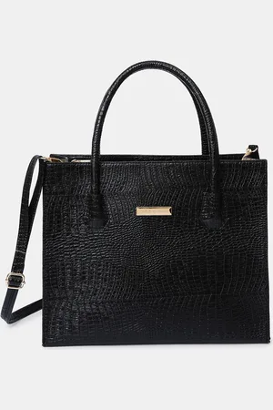 Mast & Harbour PU Structured Handheld Bag with Cut Work