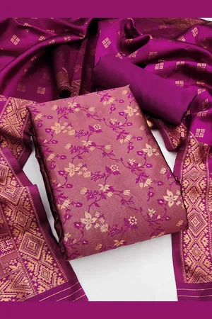 Ishin Floral Woven Design Unstitched Dress Material