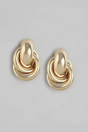 Forever New Gold-Plated Circular Drop Earrings