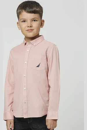 Nautica Boys Premium Spread Collar Cotton Casual Shirt