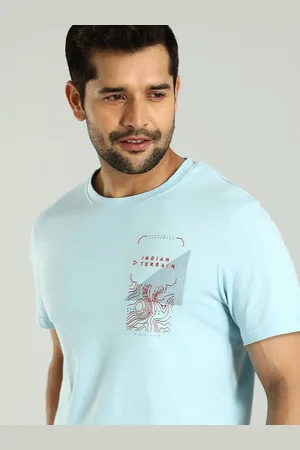 Indian Terrain Men Printed Round Neck T-shirt