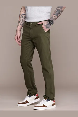 WROGN Men Slim Fit Chinos Trousers