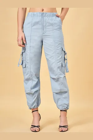 Pantaloons Women Relaxed Fit Pure Cotton Mid Rise Joggers