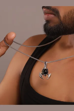 Roadster Silver-Plated Textured Chain & Pendant