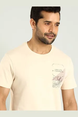 Indian Terrain Men Printed Round Neck T-shirt