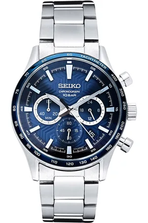 Seiko Men Stainless Steel Bracelet Style Straps Analogue Motion Powered Watch SSB445P1