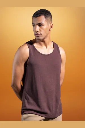 DaMENSCH Statement Waffle Premium Waffle Texture Colours by High IQ Dyes Tank Tops