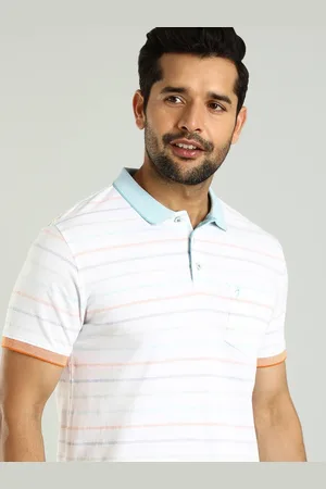 Indian Terrain Men Striped Polo Collar Pockets T-shirt