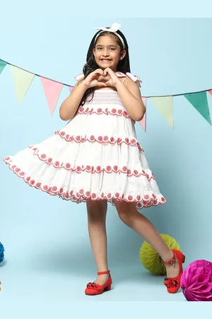 Biba Girls Embroidered A-Line Dress