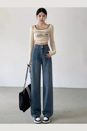 LULU & SKY Women Straight Fit High-Rise Clean Look Light Fade Jeans