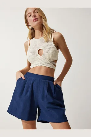 Happiness istanbul Women Mid-Rise Pure Cotton Regular Shorts