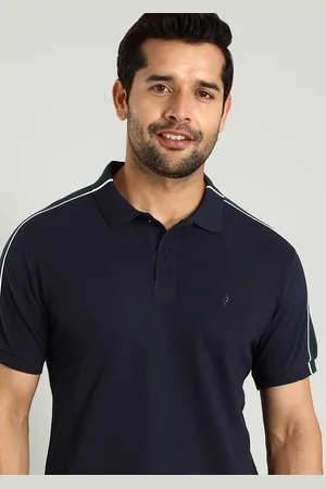 Indian Terrain Men Solid Polo Collar T-shirt