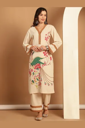 Tulsattva Ethnic Motifs Printed Pure Cotton Kurta with Palazzos