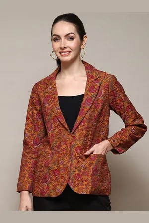 Biba Printed Single-Breasted Overcoat