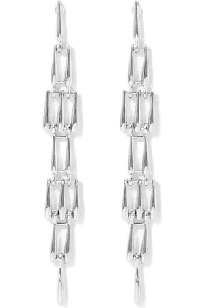 Forever New Silver Plated Geometric Drop Earrings