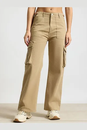 FREAKINS Women Straight Fit High-Rise Slash Knee Jeans