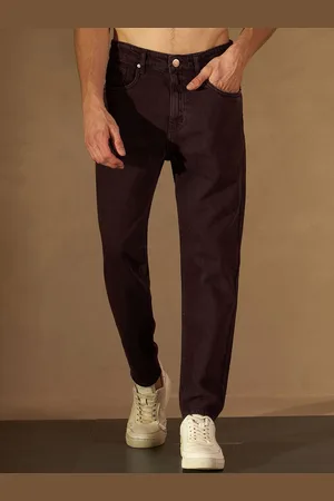 DENNISON Men Clean Look Mid Rise Non Stretchable Comfort Mom Fit Denim Jeans