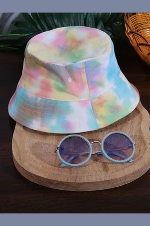 DukieKooky Kids UV Protected Lens Round Sunglasses with Hat DKCP24F-364C