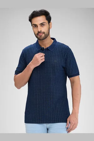 ColorPlus Geometric Printed Polo Collar Cotton T-shirt