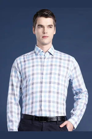HANCOCK Men Slim Fit Checked Formal Shirt