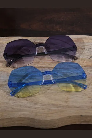 DukieKooky Kids Pack Of 2 Oversized Sunglasses with UV Protected Lens DKSG438B
