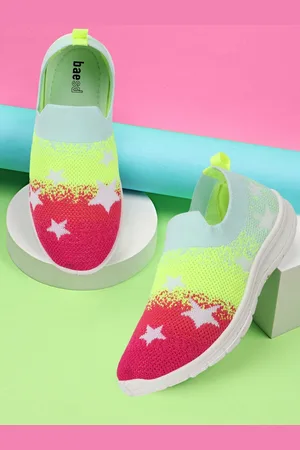 BAESD Girls Printed Slip-On Sneakers
