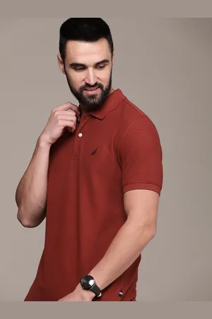 Nautica Men Polo Collar Pure Cotton T-shirt