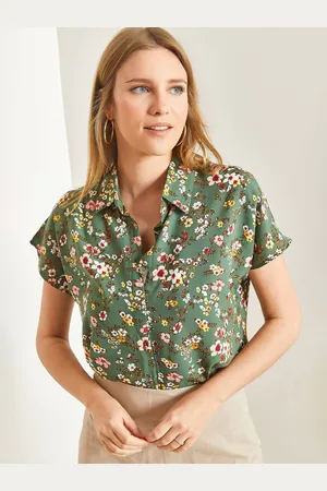 Bianco Lucci Floral Printed Extended Sleeves Casual Shirt