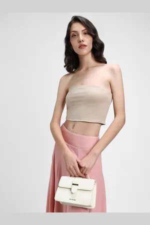 Forever 21 Solid Strapless Tube Crop Top