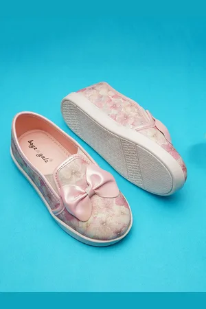BOYZ N GALZ Girls Printed Bow Detailed Slip On Sneakers