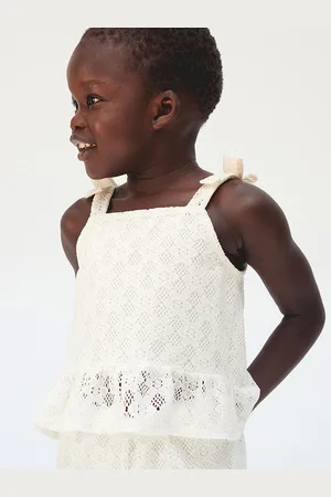 H&M Girls Bow-Detail Peplum Top