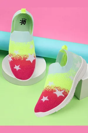 YK Girls Colourblocked Slip-On Sneakers