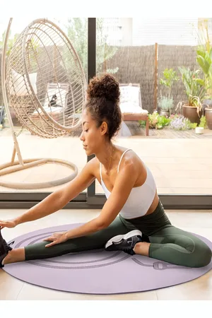 Aura Violet Printed Round Shaped Anti-Skid Yoga Mat