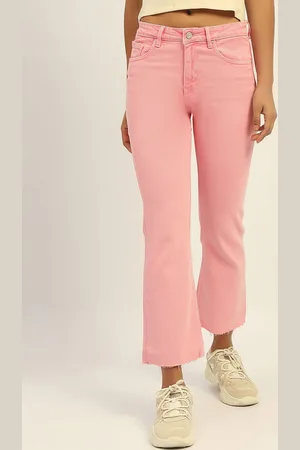 MADAME Women Flared Clean Look Mid-Rise Pure Cotton Jeans