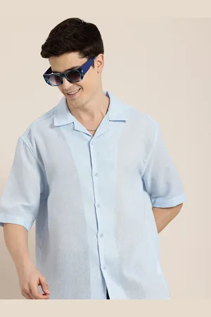 HERE&NOW Semi Sheer Relaxed Fit Knitted Shirt