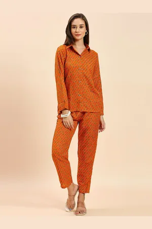GUFRINA Printed Long Sleeves Shirt With Trousers Co-Ords