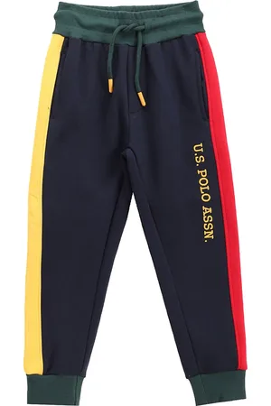 Ralph Lauren Boys Colourblocked Regular Fit Mid Rise Cotton Joggers
