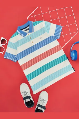 Pantaloons Boys Striped Polo Collar T-shirt