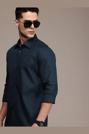 French Connection Men Premium Slim Fit Pure Cotton Casual Shirt