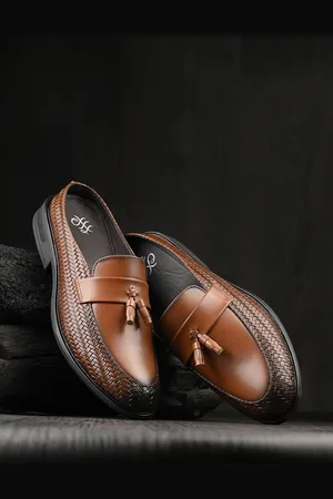 House of Pataudi Men Slip On Formal Loafers