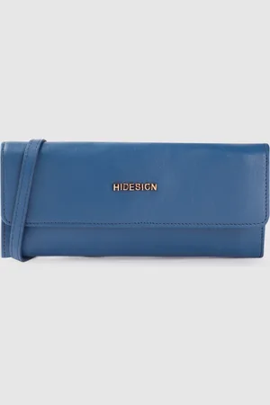 Hidesign Women Leather RFID Envelope Wallet with Sling Strap