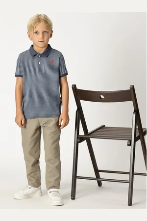 Nautica Boys Classic Slim Fit Cotton Chinos Trousers