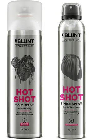 BBLUNT Set of Hot Shot Finish Hair Spray - 200 ml & Hold Hair Spray - 300 ml
