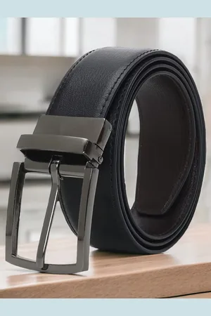 Mast & Harbour Men PU Tang Reversible Formal Belt