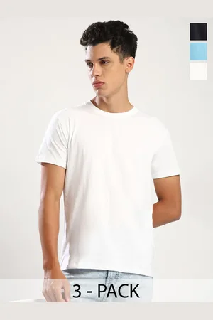 THE DAILY OUTFITS Men Pack of 3 Round Neck Pure Cotton T-shirts